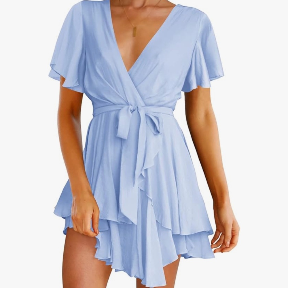 Blue mini dress